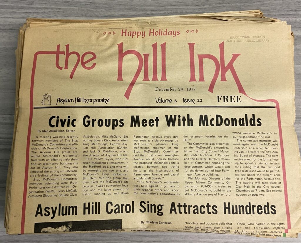 Asylum Hill Ink (Asylum Hill Inc., Hartford History Center)