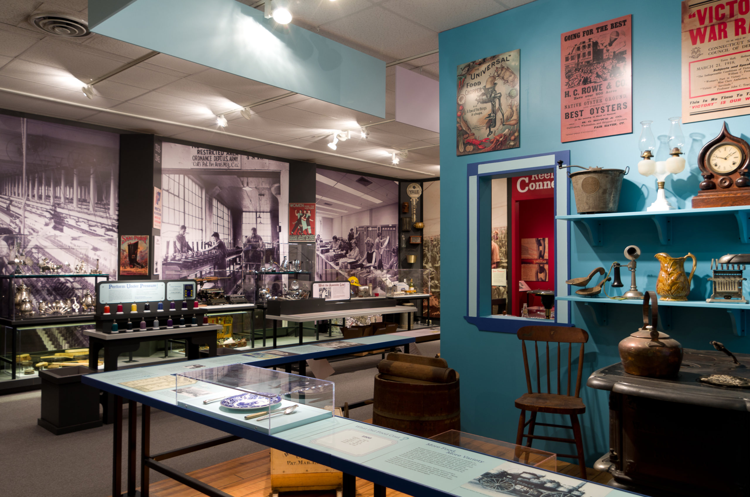 Making Connecticut Exhibit: View of 1865-1918 Kitchen